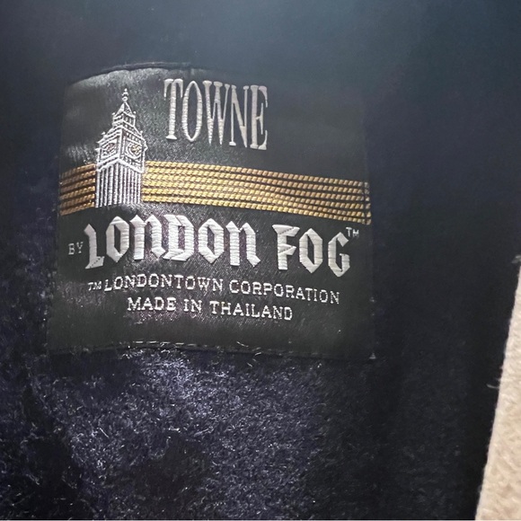 Vintage London Fog Towne Trench Coat Beige Tan 18.5 Petite Long Y2K - Picture 3 of 7